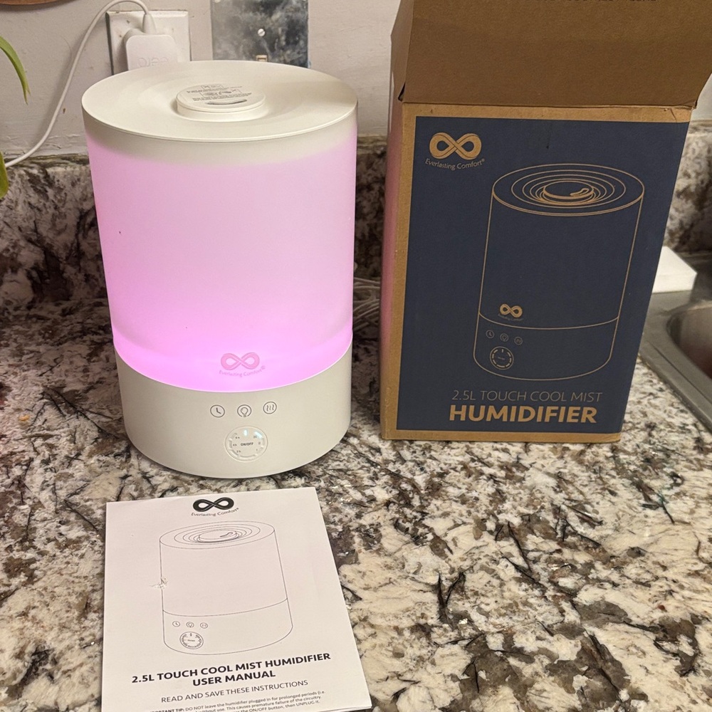 Pink and White Touch Cool Mist Humidifier